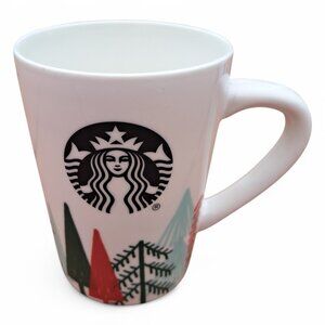 Starbucks 14oz ceramic mug - line art trees mug